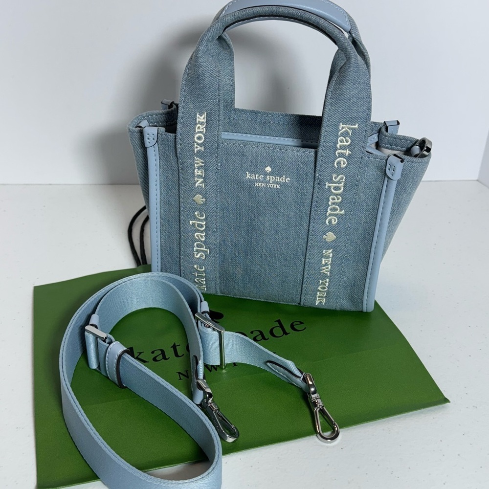 Kate Spade Denim Blue Tote with Strap